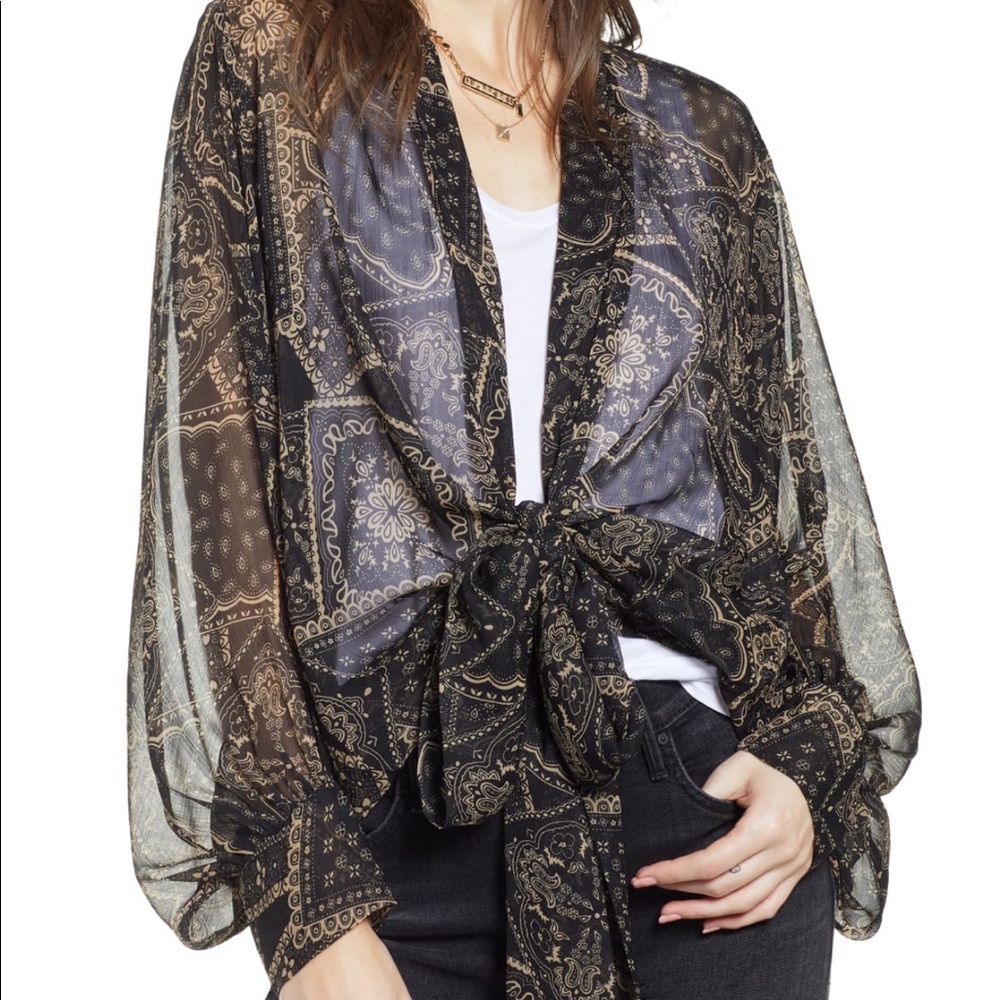 Free People front tie wrap
